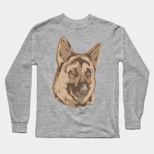 A German Shepherd head Drawing Long Sleeve T-Shirt